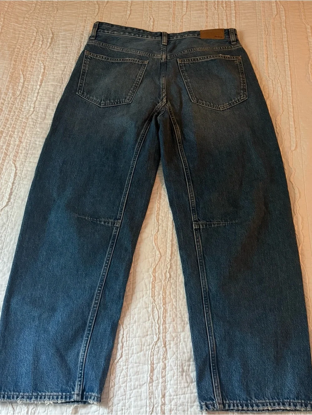 NWT Madewell Darted Barrel Leg Jean 28 Irmo Wash Rigid - Picture 11 of 14